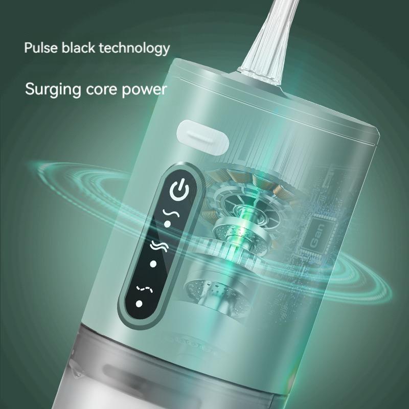 Ultrasonic Oral Irrigator, 1 Set Rechargeable Water Flosser, Waterproof Electric Tooth Cleaner, Oral Care Tool for Home & Travel