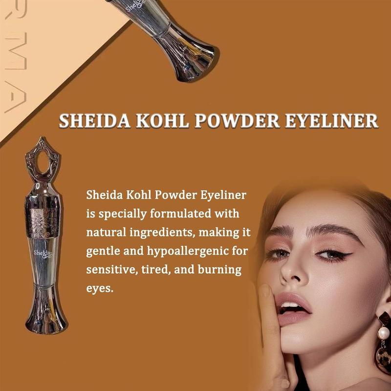 Sheida Powder Eyeliner, Eyeliner Arabic Waterline, Egyptian Eyeliner, Sheida Eye Liner, Sheida Liner, 100% Natural Eyeliner in Powder Form(Black)