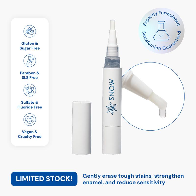 SNOW Diamond Teeth Whitening Wand | Strengthens Your Teeth by Repairing and rebuilding Enamel While You Whiten | Safe & Gentle on Enamel