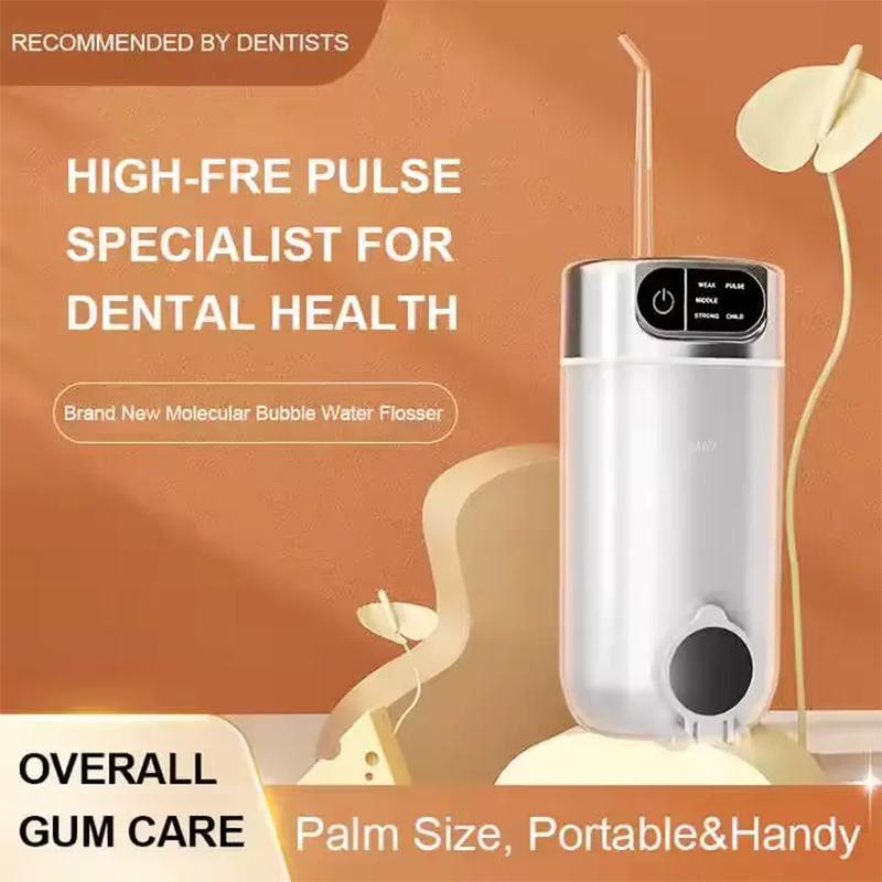 Portable Water Flosser, 1 Box IPX7 Waterproof USB Rechargeable Cordless Oral Irrigator, Teeth Cleaning Oral Irrigator for Home & Travel, Christmas Gift