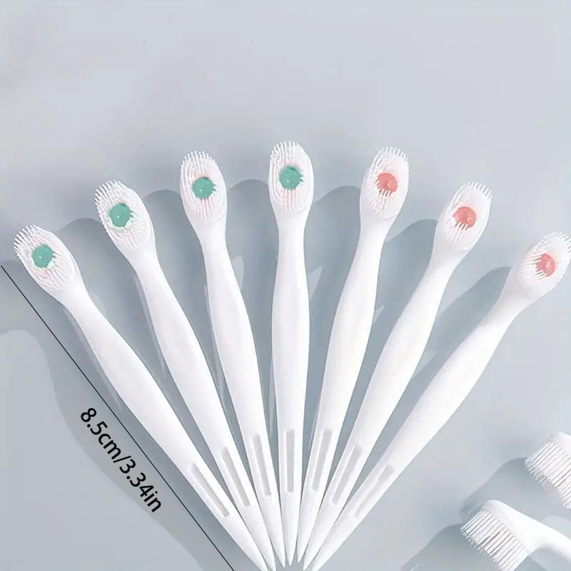 Mint Flavored Beaded Toothbrush (20pcs Box), Portable Soft Bristles Toothbrushes, Oral Care Tool for Adults & Teens