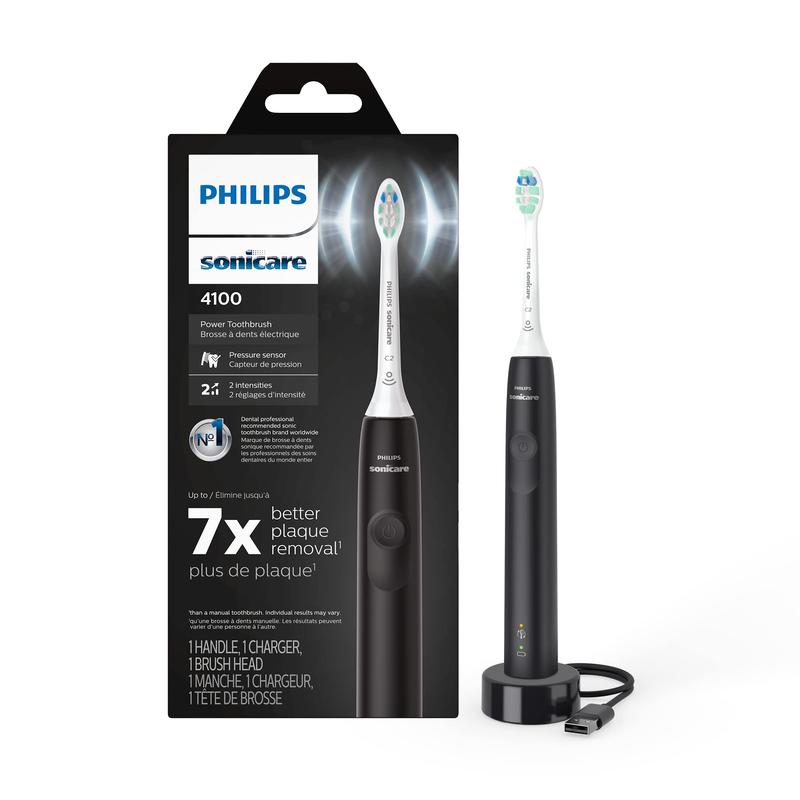 Philips Sonicare 4100 Power Toothbrush - Rechargeable Electric Toothbrush with Pressure Sensor