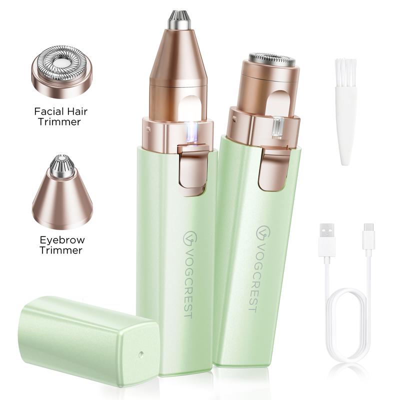 Eyebrow-Facial Hair Remover Women: Portable 2 in 1 Electric Shaver and Facial Trimmer - Rechargeable Eyebrow Lips Body Facial Razor Comfort