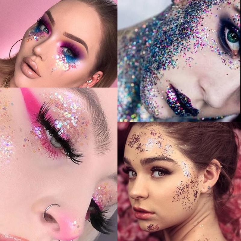 3D Glitter Body Glitter Kit, 11pcs set Colorful Glitter Powder & Gel & Brush, Body Makeup for Women & Girls, Cosmetic Festival Accessories