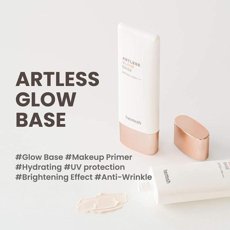 Heimish Artless Glow Base SPF 50+ PA+++ 1.4fl.oz 40ml | Moisturizer, Sunscreen, Makeup Base | Cruelty-free, All Skin Types, Lightweight