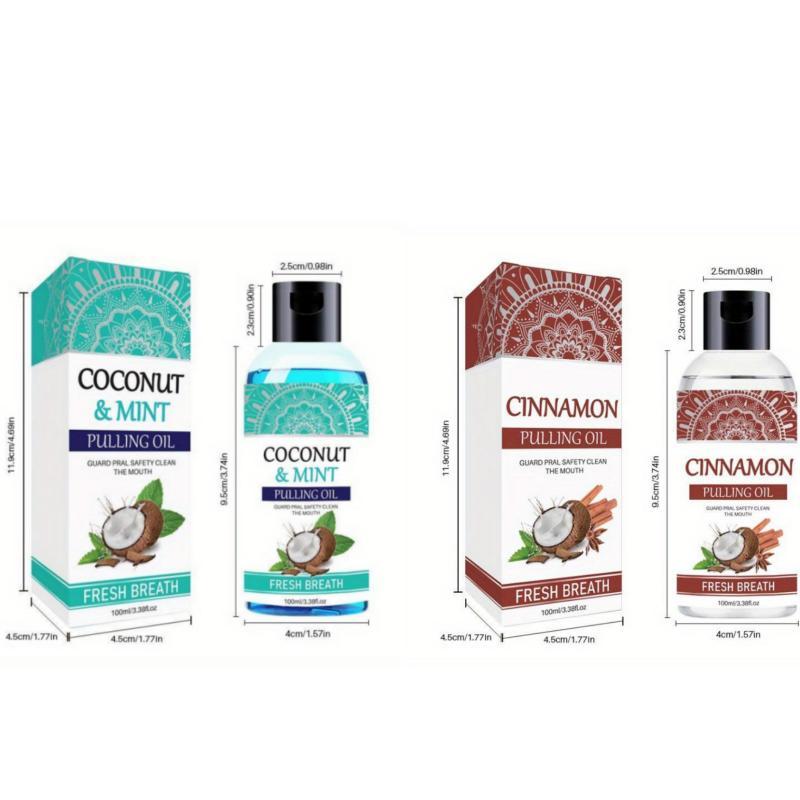 Coconut & Mint Pulling Oil Mouthwash, 2 Boxes Coconut Oil Mouthwash, Breath Refreshing Mouthwash, Oral Care Product for Men & Women