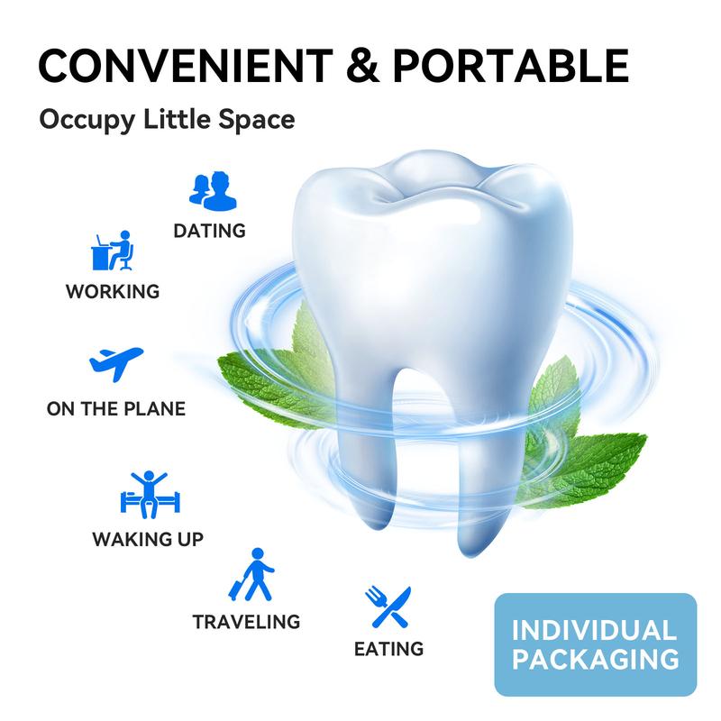 40*2 Travel Mouthwash Long-lasting Fresh Breath, Healthy Gums Gifts Oral Whitening Pen Instant Teeth Euthymol Toothpaste Nontoxic Free Hyaluronic Acid