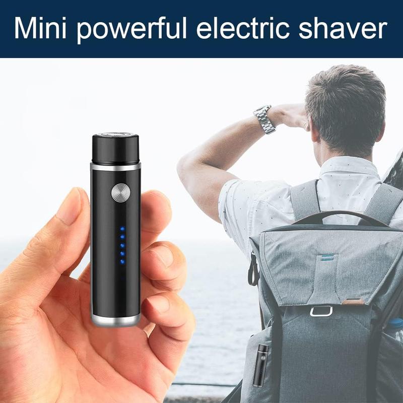 ARECTECH Electric Razor Mini Razor Pocket Razor for Men USB Rechargeable LED Battery Display Best for Travel Shaves Touch Up Shaves Cordless Black