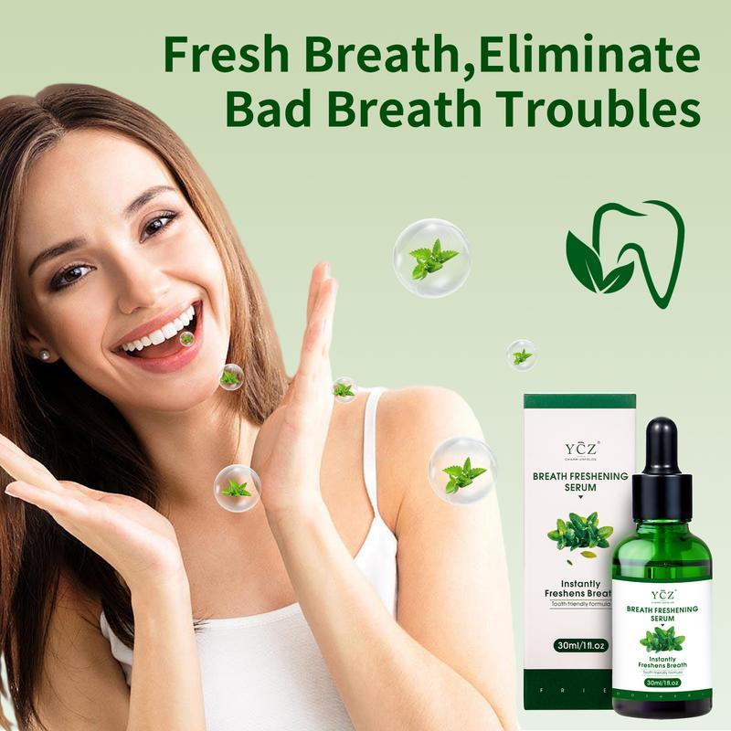 YCZ Fresh Breath Oral Care Essence, NaturalBreath Freshening Drops, Long Lasting FreshBreath, Easy to Carry, Minty Taste