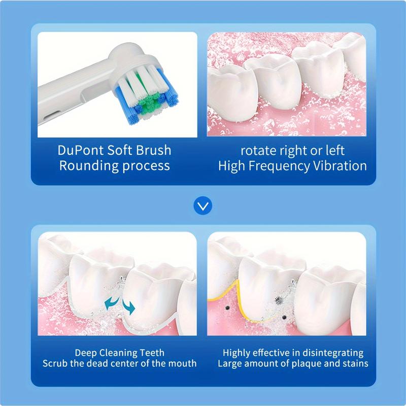 Adult Electric Toothbrush, with 8 One Bruch Head, 3 Modes, Rechargeable