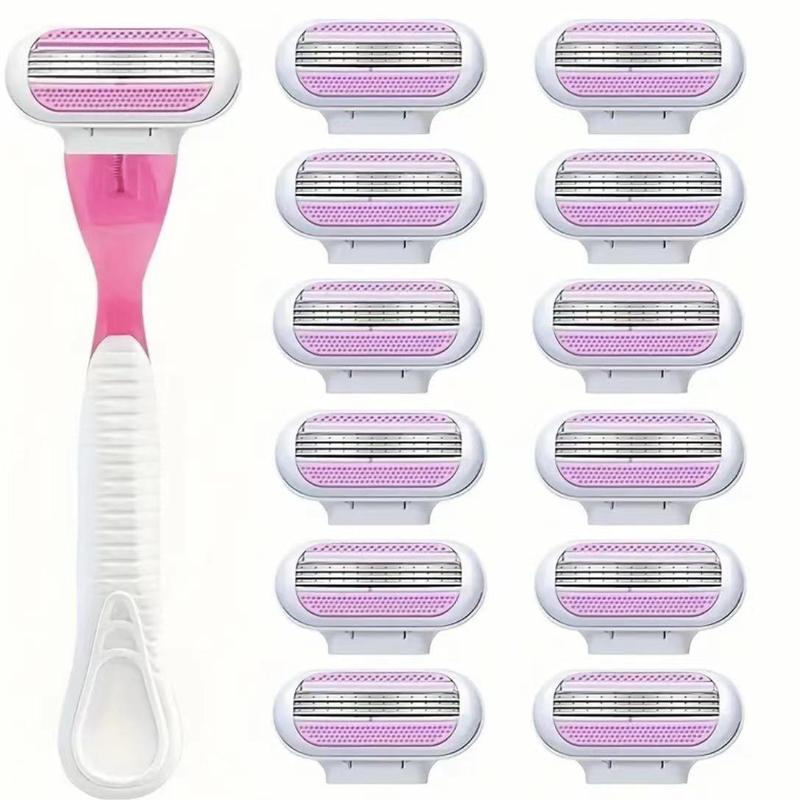 Women's Electric Razor Set, 13pcs set Electric Razor & Replacement Blades, Facial Leg Underarm Shaver, Beauty & Personal Care Product