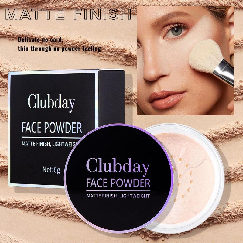 Long Lasting Face Powder, 1 Count Oil Control Matte Powder, Smooths Skin & Completes Makeup, Suitable for Women & Girls All Skin Types