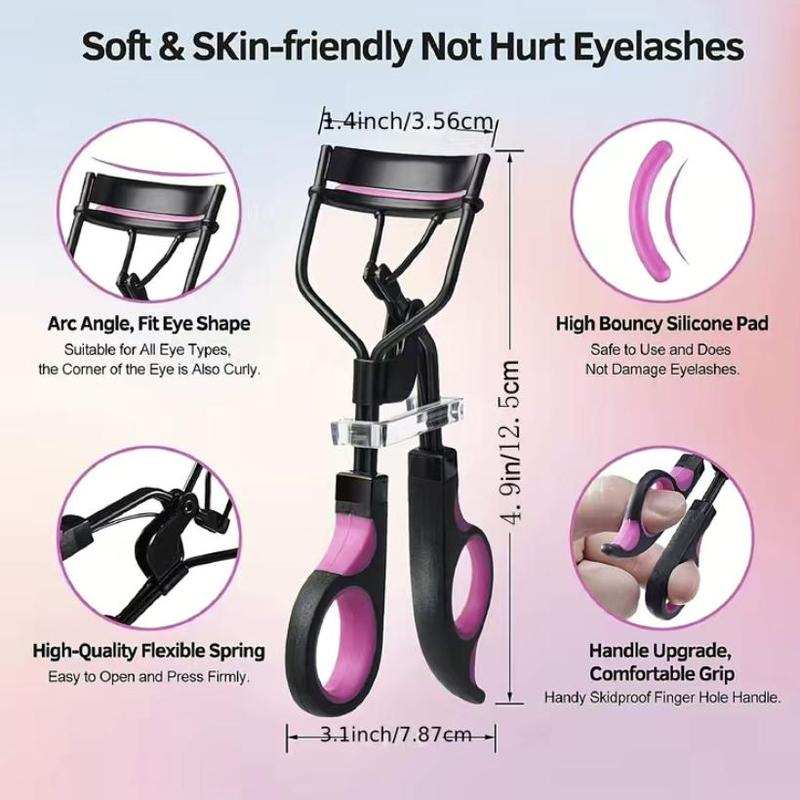 Eyelash Curler with 10pcs Replacement Pad, 1 Set Professional Makeup Tools for Women, Eyelash Makeup Tools for Women