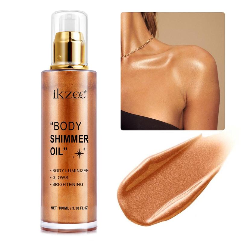 Body Shimmer Oil, 1 Box Refreshing and Non-greasy Body Glitter Oil, Easy To Apply, Suitable for Face and Body Flash Oil