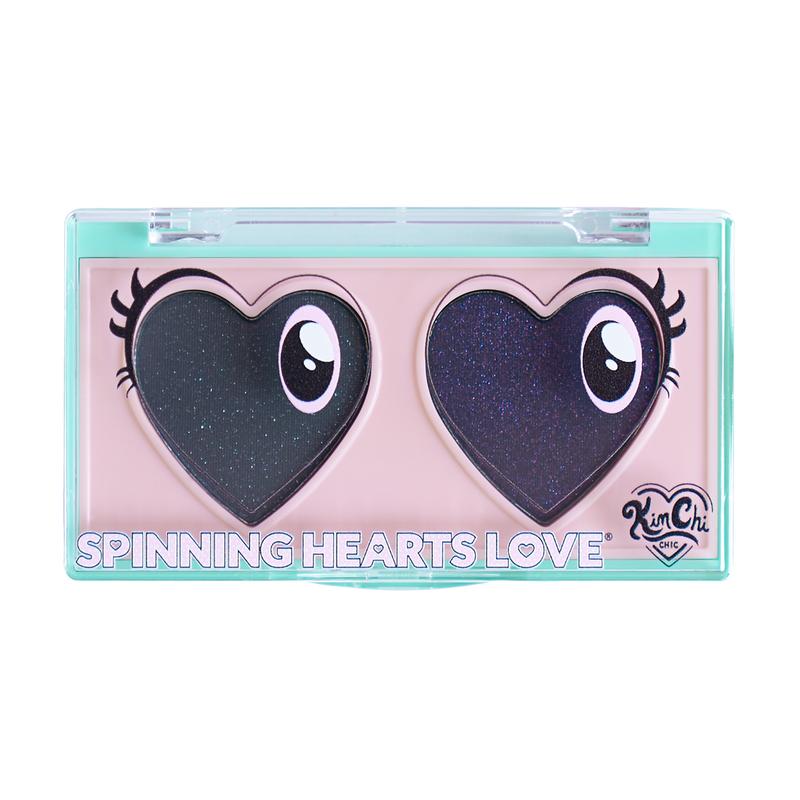 KimChi Chic Spinning Hearts Duo Eyeshadow - 2 Shades, Easy to Blend, Cosmetic Makeup