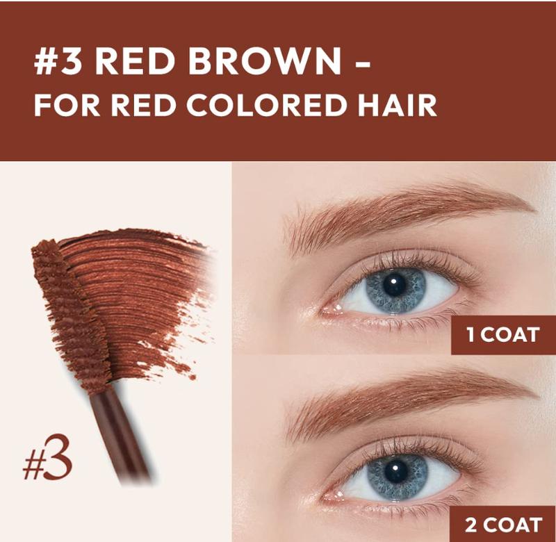 HOUSE Color My Brows 4.5g #3 Red Brown | Eyes Makeup | Eyebrow Mascara, Quickly Fixing Natural Eyebrow Makeup with Care Effect | Kbeauty