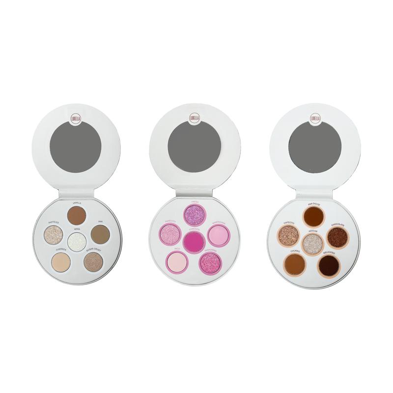 The Mini Concha Collection Shadow Palette - 3 Mini Palettes with 6 Shades Each - Makeup, Eyeshadow