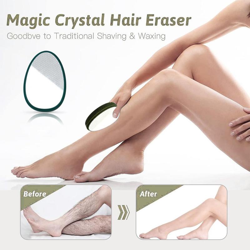 Reusable Crystal Hair Remover, Washable Painless Nano Body Hair Removal Tool for Women, Lightweight Portable Personal Care Tool for Home Daily & Travel