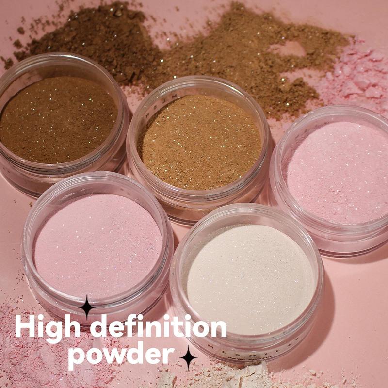 Translucent Setting Powder ,Diamond Glow Powder Instant Beauty ,Waterproof Oil -Control Face Power ,Highlighting Long-Lasting Loose Glow Power For All Skin Types