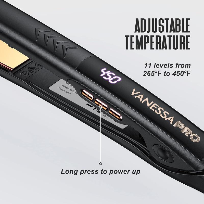 VanessaPro OneShot Styling Flat Iron | 1-Inch Professional Straightening