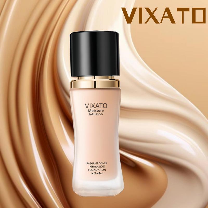 VIXATO Flawless Finish Lightweight LiquidFoundation for Buff and Elegant Radiance,Breathable Makeup for lmproves Uneven SkinTone, Cruelty-Free ，Lightweight, MediumCoverage Vegan & Cruelty-Free ConcealerCosmetic VIXATO  foundation luxury