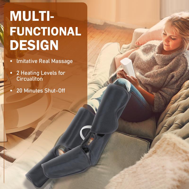 Leg Massager Christmas and New Year Gifts, 3-in-1 Thermal Pressure Massager for Calf and Thigh, Leg Massage Boots, For Relaxing Legs, Gifts for Family and Friends