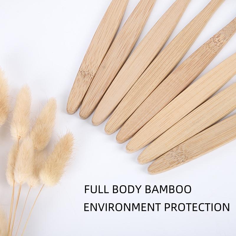 Bamboo Toothbrush Set, 10pcs set Natural and Environmentally Friendly Bamboo Toothbrush, Oral Care Tool for Home & Travel