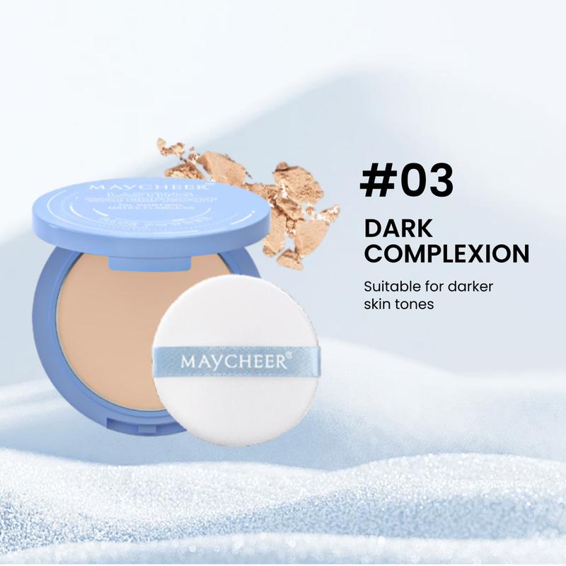 Maycheer Silky Matte Finish Pressed Powder-Oil Control, Sweatproof&Water-Resistant For All Skin Tones-Sets Makeup, Cosmetic Waterproof