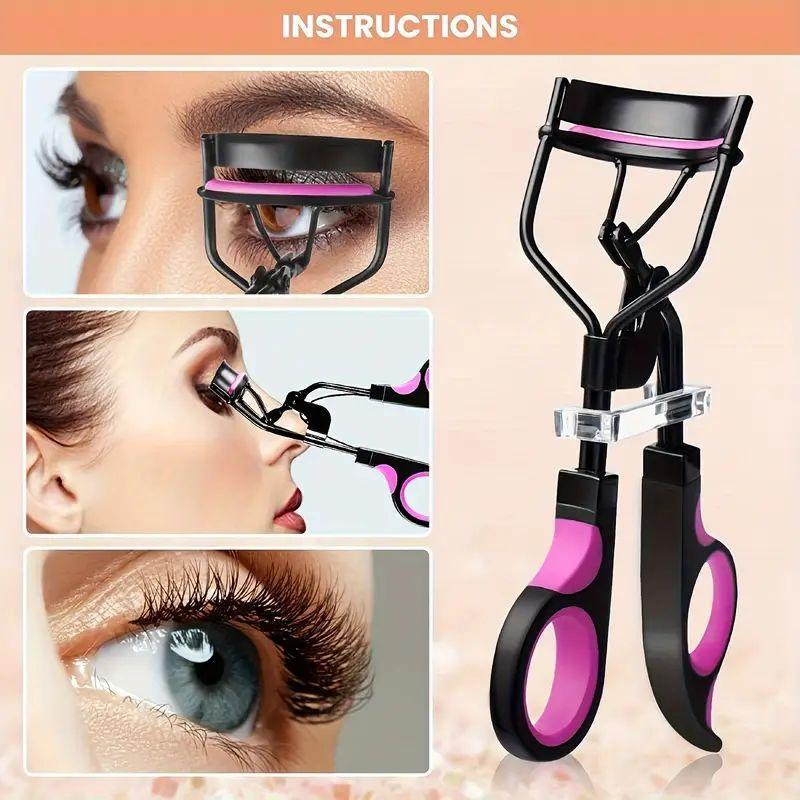 Eyelash Curler with 10pcs Replacement Pad, 1 Set Professional Makeup Tools for Women, Eyelash Makeup Tools for Women