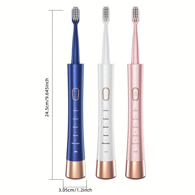 Electric Toothbrush Set, 1 Box Portable Rechargeable Toothbrush & 8 Counts Replacement Brush Heads, Toothbrush Kit, Oral Care Product for Adults, Christmas Gift