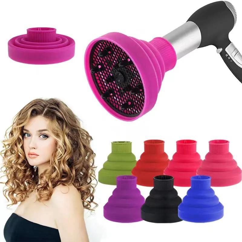 Random Color Universal Hair Dryer Diffuser, 1 2 Counts Foldable Hair Dryer Attachment Diffuser, Comfort Hair Styling Tool