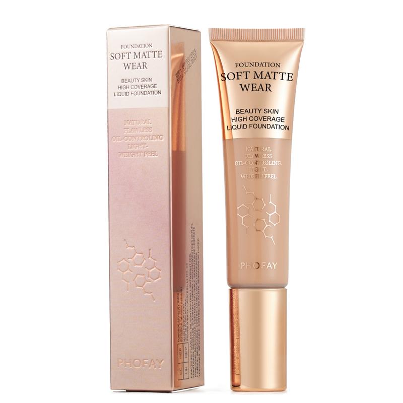 Hydrating Essence Foundation,Waterproof and Light Long Lasting Makeup Hypoallergenic Flawless Soft Full Coverage Facial Tinted Foundation Serum