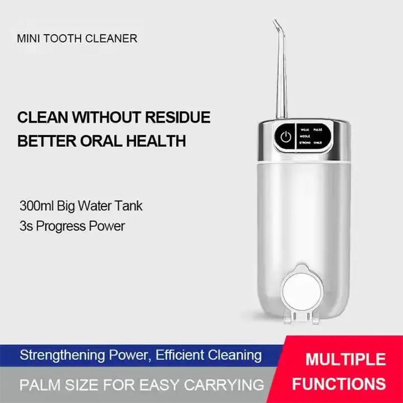 Portable Water Flosser, 1 Box IPX7 Waterproof USB Rechargeable Cordless Oral Irrigator, Teeth Cleaning Oral Irrigator for Home & Travel, Christmas Gift