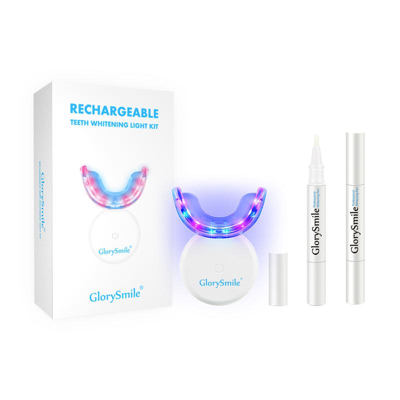 Teeth Whitening Kit Pen Gel: 32X LED Light with Hydrogen Carbamide Peroxide for Sensitive Teeth - Professional Tooth Whitener Dental Tools with Mouth Tray for Achieving a Bright White Smile