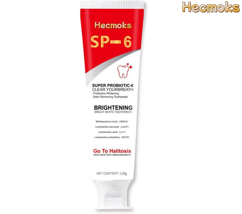 HECMOKS Sp-6 Ultra Whitening, Probiotics whitening toothpaste,Deep Cleaning Care Toothpaste,Fresh Breath Stain Removing Oral Cleansing