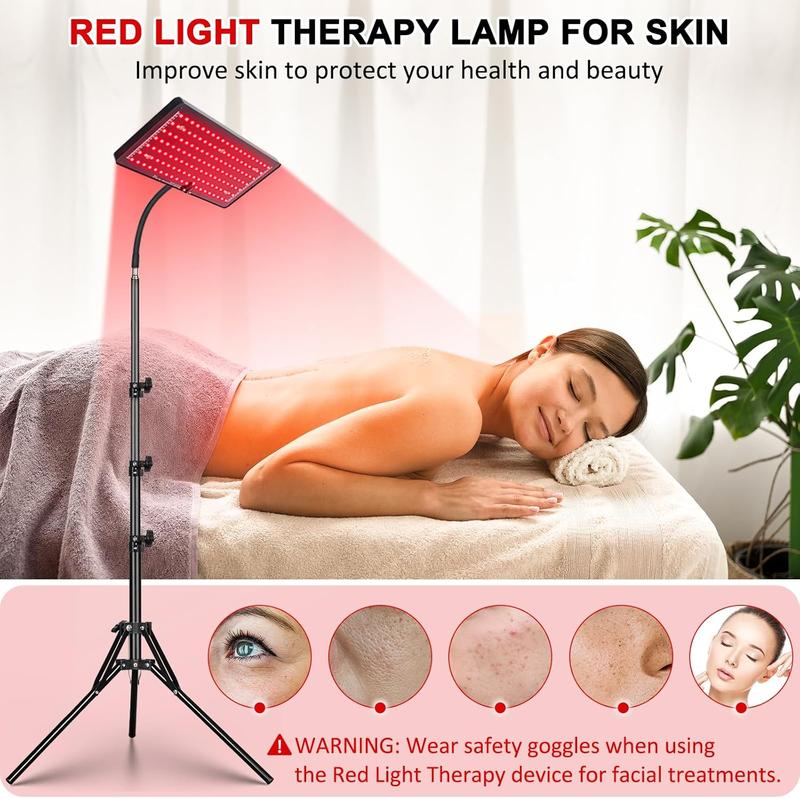 Red Light Therapy Lamp, Infrared Light Therapy Device with Stand, 660nm Red and 850nm Near Infrared Red Light Therapy for Body and Face, Pain Relief, Skin Care