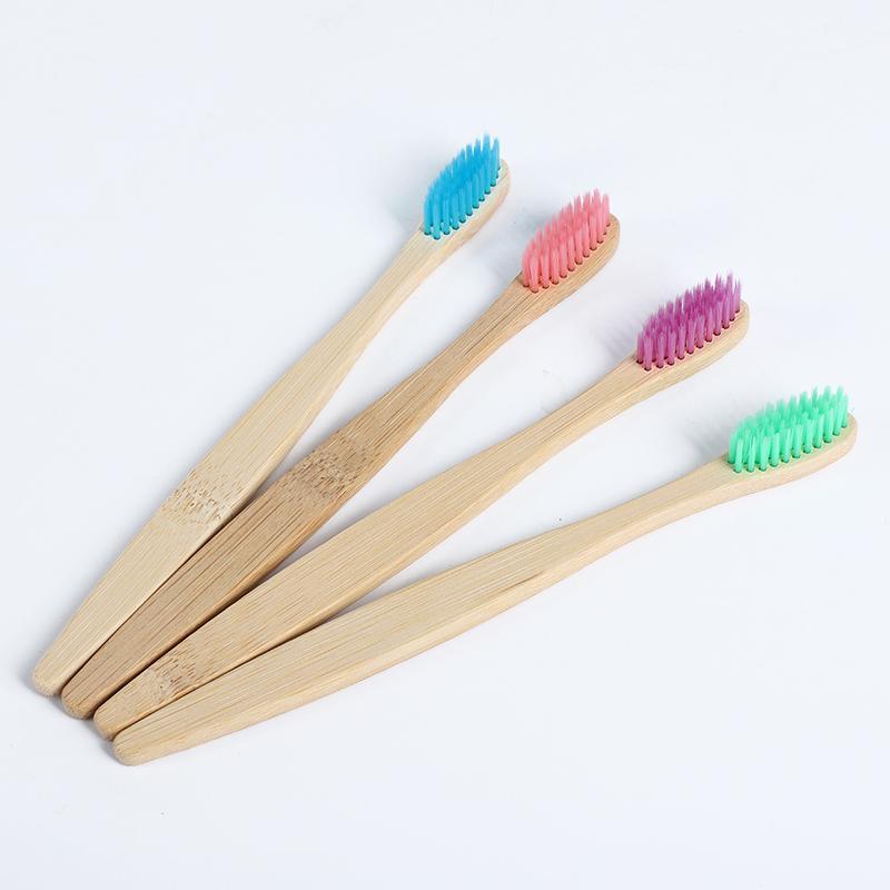 Bamboo Toothbrush Set, 10pcs set Natural and Environmentally Friendly Bamboo Toothbrush, Oral Care Tool for Home & Travel