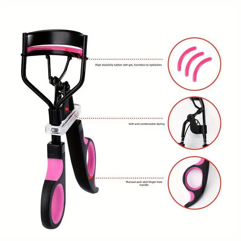 Eyelash Curler with 10pcs Replacement Pad, 1 Set Professional Makeup Tools for Women, Eyelash Makeup Tools for Women