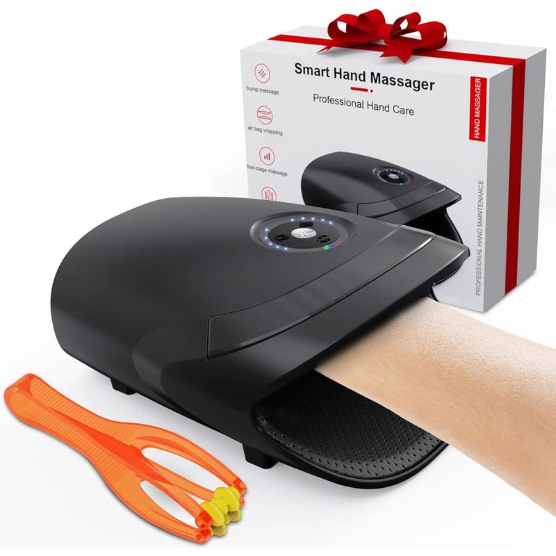 Hand Massager with Heat - Cordless Hand Massager for Arthritis and Carpal Tunnel, Hand,Wrist & Finger Massager with Heat,Arthritis Pain Relief for Hands(Black)