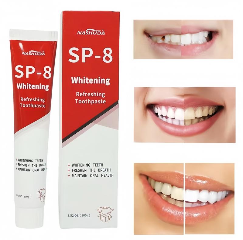 NASHUDA SP-8 [Triple Whitening] ProbioticWhitening Toothpaste, Free of Fluoride,Hydroxyapatite, Anti plaque, Oral HealthManagement Gentle