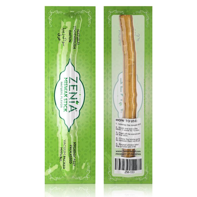 (2 Pack with Holder) Zenia Miswak Sewak Natural Toothbrush Stick Oral Daily Comfort