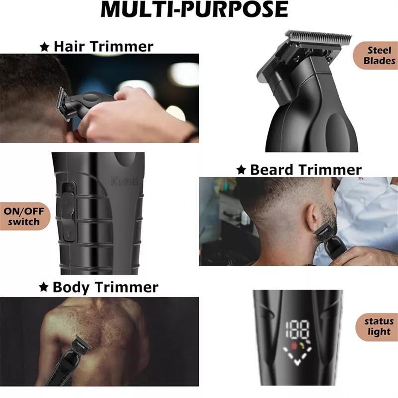 Kemei Professional Hair Clippers Trimmer Kit Men Cutting Machine Barber Salon US