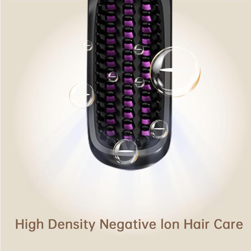 Portable Rechargeable Hair Straightener Brush, Wireless Hair Straightener, Multi-temperature Adjustable Hair Hair Styling Tool for Home & Travel