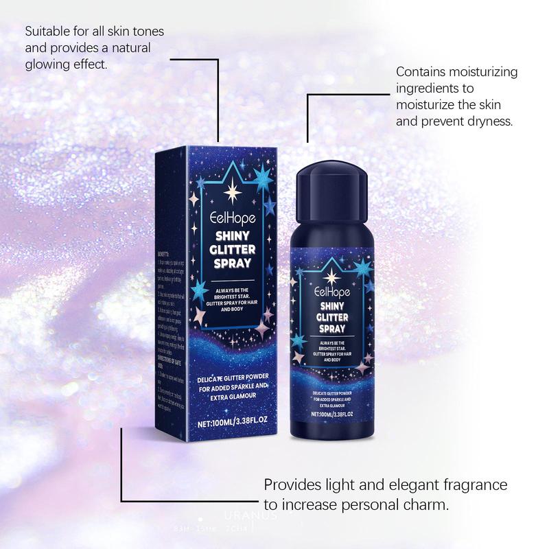 Glitter Body Spray, Shimmering Body Spray, Brightening Shining Body Makeup for Women & Girls, Cosmetic Product for Summer Party