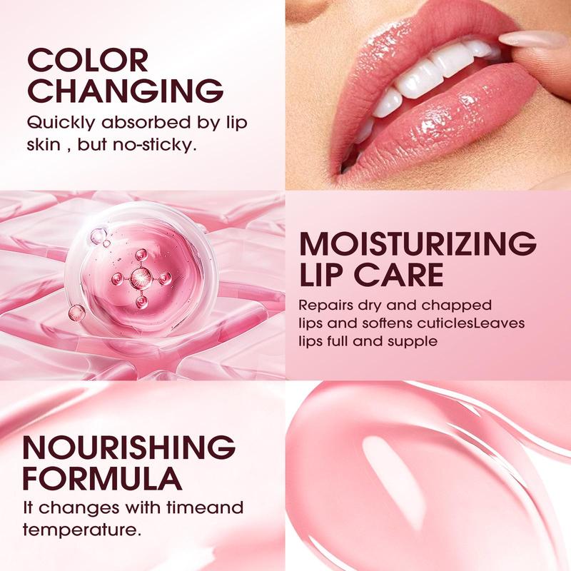 Long Lasting Color Changing Lip Oil, Aloe Vera Moisturizing Lip Gloss, Glossy Lip Glaze Stick, Plumping Lip Oil Moisturizer for Girls & Women, Christmas, Christmas Gift