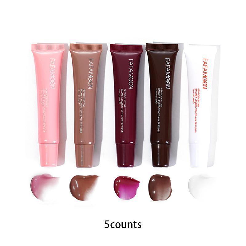 Long Lasting Lip Gloss, 5 Counts set Moisturizing Lip Glaze, Glossy Lip Glaze Sticks, Plumping Lip Oil Lip Stick for Girls & Women