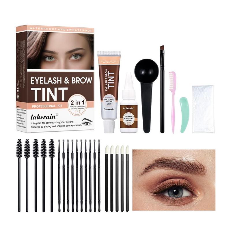 Eyebrow Tint Kit, 1 Set Eyebrow Tinting Kit, Natural Eyebrow Color Tinting Kit, Eye Brow Makeup Kit, Professional Makeup Kit for Women, Makeup Products, Makeup Set, Christmas Gift