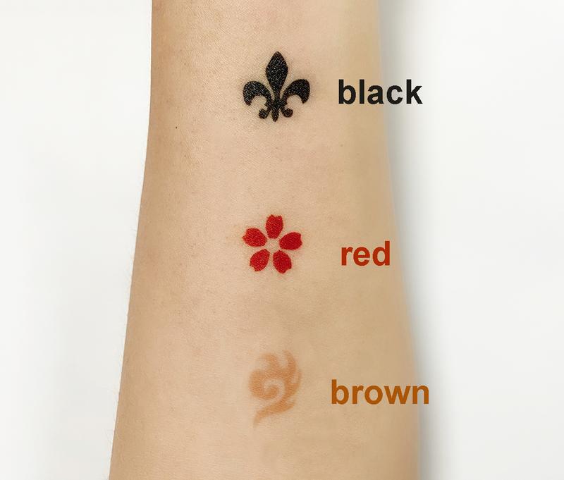 Charmark Temporary Tattoo Kit for Women Men Kids, Jagua Gel Semi Permanent Ink Summer Trend Art Painting DIY Fake Freckles 84 Pcs Stencils - Full Kit 3 Colors (Black+Red+Brown)