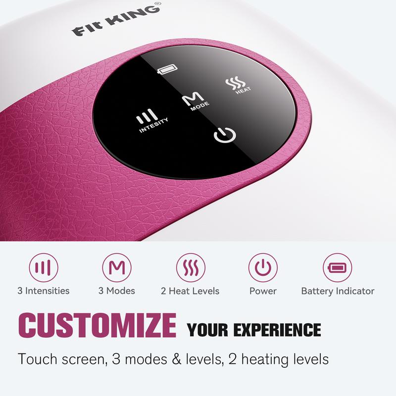 Hand Massager with Heat for Hand Massage and Finger Relief - Cordless & Portable & Touch Screen -  Gifts for Women Men Parents-Two Colors Available