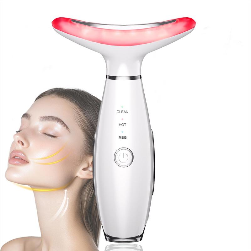 7 Color Facial Massager Tool, Skin Care and Double Chin Neck Massage, Face Sculpting Tool with Thermals, Portable Facial Beauty Device, Christmas Gift, Trending Products, Beauty Instrument